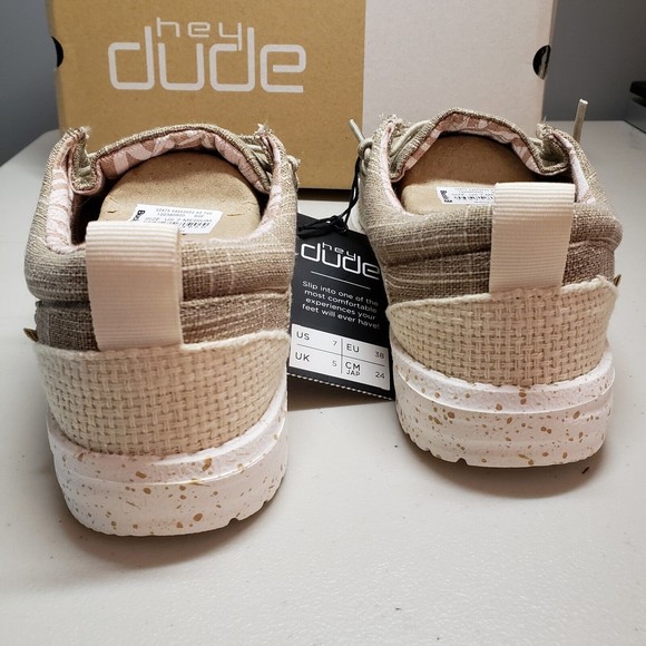 Hey Dude Wally Storm Beige Women's Size 7 - Picture 6 of 8